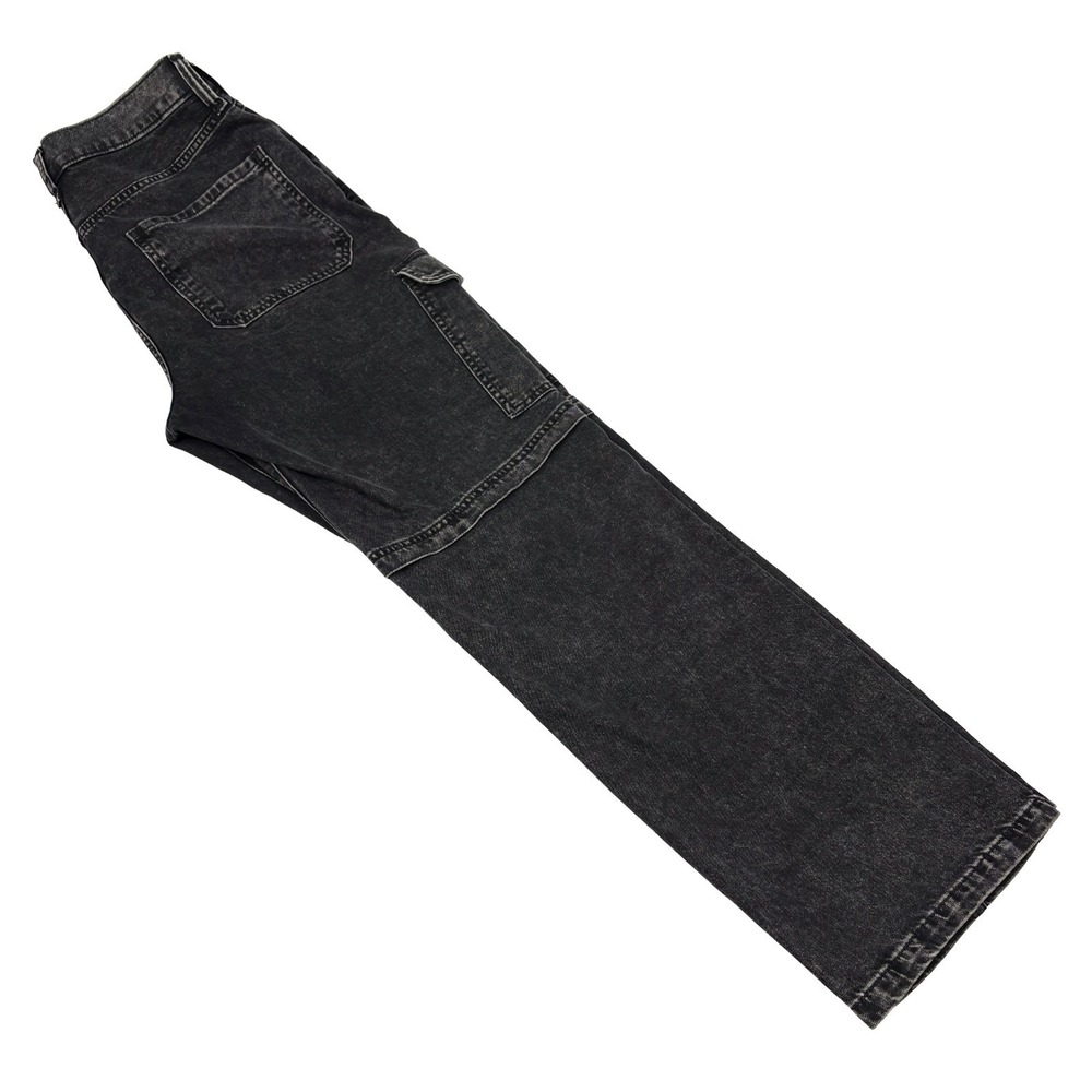 Gap 90s Loose Cargo Jeans Womens Sz 8 Black Wash Grunge Skater Street Y2K Baggy - Picture 7 of 16
